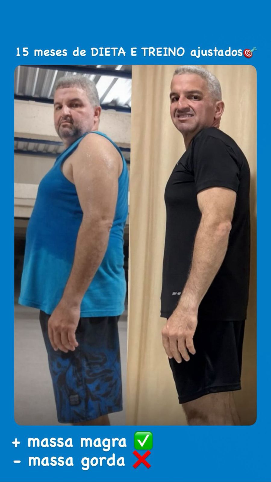 15 meses de dieta e treino ajustados